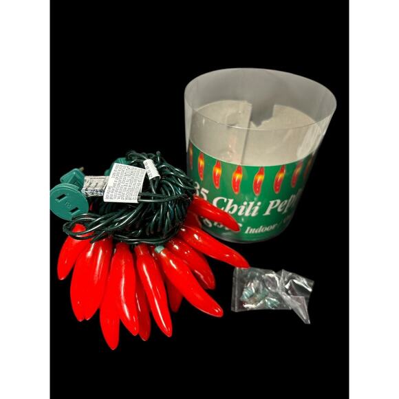 Holiday Time Red Chili Pepper 35 Light Set String Christmas Tree Lights NEW - Picture 1 of 6